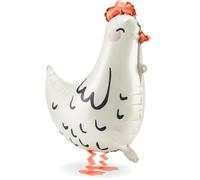 Inflated Pet Chicken Walker White Hen Shape Helium Balloon COMES INFLATED