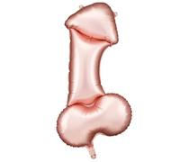 Inflated Rose Gold Willy Shape Hen Party Helium Balloon COMES INFLATED