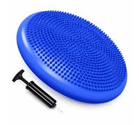 Inflated Wobble Cushion 34CM Inflatable Air Stability Cushion Balance Board with Pump Non-slip Balance Disc Sitting Posture Trainer Wiggle Seat for Office School Home Equipment (1 PCS)