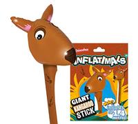 Inflatimals - Kangaroo from Deluxebase, Large Inflatable Animal Toy Balloon Stick, Australia Birthday Decoration & Festival Balloons, Kids Party Supplies and Accessories, Fun Novelty Gifts.