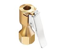 Inflating Fitting | Heavy Duty Connector Nozzle with Clip for Air Pump | Brass Tire Inflator Tip for Truck SUV Motorcycle Bicycle Trailer Camper Car