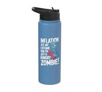 Inflation Ate My Costume I'm just A Hungry Zombie Stainless Steel Insulated Water Bottle