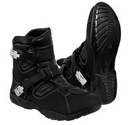 Inflori Motorbike Genuine Leather Short Ankle Boots Motorcycle Waterproof Off Road Touring Shoes for Men CE Approved (Black, UK Footwear Size System, Adult, Men, Numeric, Medium, 7)