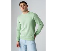Influence Men's Cotton Blend Crew Neck Acid Wash Seam Sweatshirt in Green | Size: Large Influence Green L