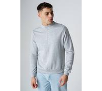 Influence Men's Cotton Blend Crew Neck Acid Wash Seam Sweatshirt in Grey | Size: Large Influence Grey L