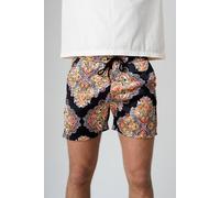 Influence Men's Paisley Print Elasticated Shorts in Black | Size: Large Influence Black L