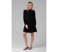 Influence Women's Long Sleeve Multi-Tiered Ruffle Smock Mini Dress in Black | Size: 10 Influence Black 10