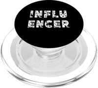 Influencer Minimalist Text Design Social Media Culture Humor PopSockets PopGrip for MagSafe