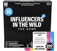 Influencers in the Wild Board Game - 2-6 Players - Built by Tank Sinatra & Tank's Good News - Social Media Board Games for Adults, Social Media Merchandise Card Games for Adults
