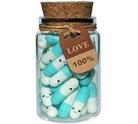 INFMETRY Long Distance Relationship Gifts Prewritten Message In Capsule Lovely Notes Pills Birthday Anniversary Valentines Day Gifts for Her Him Boyfriend Girlfriend (Long Distance 50pcs)