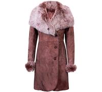 Infnity Leather Ladies Warm Smoke Brissa Merino Shearling Sheepskin Coat with Toscana Collar 3XL Brown