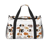 Infographic for Types of Rodent Breeds Travel Duffel Bag for Women Men,Print Polyester Tote Hand Luggage Bag with Shoulder Strap