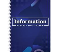 Information My Family Needs to Know Organizer (Blue): Volume 2
