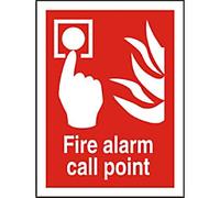Information Sign Fire Alarm Call Point Wall Mounted PVC (Polyvinyl Chloride) 15 x 20 cm