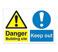 Information Sign Keep Out Freestanding PVC (Polyvinyl Chloride) 30 x 40 cm