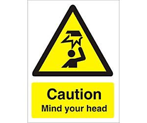 Information Sign Mind Your Head Adhesive Vinyl 20 x 15 cm Mind Your Head