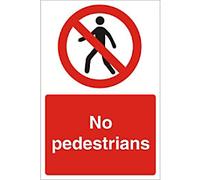 Information Sign No Pedestrians Freestanding Corrugated Board 30 x 20 cm