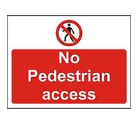 Information Sign No Pedestrians Freestanding Corrugated Board 45 x 60 cm