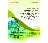 INFORMATION TECHNOLOGY FOR MANAGEMENT, 12TH EDITION