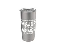 Information Technology Major By Day Memes Night IT Student Stainless Steel Insulated Tumbler