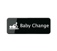 Informative Acrylic Plastic Sign Baby Change Adhesive Silver Door Sign For Business Self-Adhesives Sign For Door Or Wall 9 X 3 Inch Premium Acrylic Design Plate