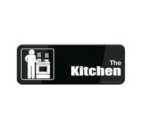 Informative Acrylic Plastic Sign The Kitchen Sign 9"X 3" In Sign, Self-Adhesive Acrylic Sign For Door Or Wall Name Plate