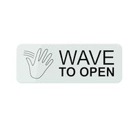 Informative Acrylic Plastic Sign Wave To Open Sign Plaque Rounded Corners, Durable, Long Lasting With Double Sided Tape In The Back,9" X 3" Inch