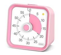 InfPokid Visual Timer for Kids with Pause Function, 60 Minute Countdown Timer for Kids Desk Study, Teaching, Kitchen Cooking, Office Meetings, Time Management for ADHD (Pink)