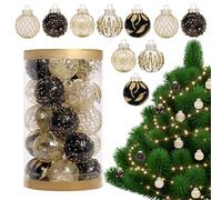 Infragible Christmas Balls - Elegant Speel Tree, Set of Decorations 25 Pieces | Shiny Pendants for Christmas Holidays, Refined Design Decorate The House And Cele