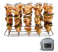 INFRAOVENS Air Fryer Rack for Ninja Speedi, Stainless Steel Accessories for SF301 Rapid Cooker 12-in-1, Airfryer Skewer Stand, Kabobs and Rib Barbecue BBQ Rack, Also Compatible with Toaster Ovens