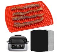 INFRAOVENS Air Fryer Reusable Liner Accessories for Ninja Foodi Grill 5-in-1 AG301, 4qt Ninja Foodi Accessories, Heat Resistant Liners, Food Safe, Easy Clean Silicone Mat by