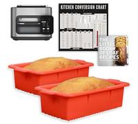 INFRAOVENS Air Fryer Silicone Loaf Pans for Baking, Non-Stick Bread Cake Pan for Ninja Combi All-in-One MultiCooker, 10-in-1 15-Min Meals, Airfryer Bakeware Sets, Meatloaf Brownie Corn, BPA Free