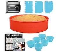 INFRAOVENS Baking Accessories for Ninja Combi All-in-One SFP701 Silicone Cake Pan, Reusable Cupcake Liners, Conversion Chart Air Fryer Set to Bake, Cook, Reheat in Outdoor Electric Oven