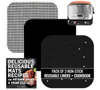 INFRAOVENS Reusable Liner Accessories for Ninja Woodfire Pizza Oven 8-in-1 Outdoor Smoker BBQ, Non-Disposable Non-Stick Grill Mats for Wood Fire Pizza Stone Electric with Pellets, OO100 OO101 OO101B