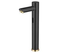 Infrared Automatic Bathroom Faucet, Stainless Steel Black & d Touchless Sink Mixer Tap, Hands-Free ABO Robinet for Modern Washroom Decor