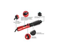 Infrared Hair Styling Brush, Hot Air Rotating Dryer with Straightener and Curler for Home Use