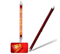 Infrared Heat Bulb 1000W, Infrared Quartz Heater Halogen Bulb Dimmable, 1000W 254mm R7S Heating Light Bulbs, 1000lm, AC 220V Ruby Heater Bulbs for Heatmaster U3, No Flicker, 360° Beam Angle, 2 Packs
