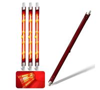 Infrared Heat Bulb 1000W, Infrared Quartz Heater Halogen Bulb Dimmable, 1000W 254mm R7S Heating Light Bulbs, 1000lm, AC 220V Ruby Heater Bulbs for Heatmaster U3, No Flicker, 360° Beam Angle, 4 Packs