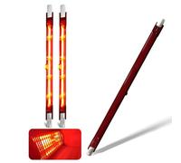 Infrared Heat Lamp Bulb 1000W, 254mm Quartz Halogen Bulb Dimmable, 1000lm, 1000W R7S Infrared Heating Light Bulbs, 220V Ruby Heater Bulbs for Heatmaster U3 Heater, No Flicker, 360° Beam Angle, 3 Packs