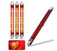 Infrared Heat Lamp Bulb 200W, 118mm Quartz Halogen Bulb Dimmable, 200lm, 200W R7S Infrared Heating Light Bulbs, 220V Ruby Heater Bulbs for Heatmaster U3 Heater, No Flicker, 360° Beam Angle, 3 Packs