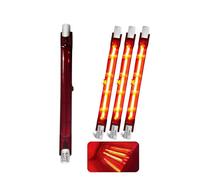 Infrared Heater Bulb 200W, 118mm R7S Ruby Halogen Bulb Dimmable, Quartz Heating Light Bulbs, Patio Heating Lamp for Heatmaster U3 Heater, No Flicker, 200lm, 220V Quartz Heat Infrared Bulbs, 4 Packs