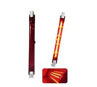 Infrared Heater Bulb 500W, 118mm R7S Ruby Halogen Bulb Dimmable, Quartz Heating Light Bulbs, Patio Heating Lamp for Heatmaster U3 Heater, No Flicker, 500lm, 220V Quartz Heat Infrared Bulbs, 2 Packs