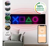 Infrared Heater Panel Space Wall Mounted Indoor Thermostat Art 120 x 30 cm 350 W