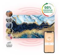 Infrared Heater Panel Wall Mounted Indoor Thermostat Marble Art 120 x 60cm 700W