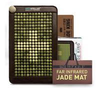 Infrared Heating Pad | Jade Heating Mat for Back Pain Relief & Full Body Therapy - Far Infrared with Natural Stones - Deep Heat for Relaxation, Sleep, Circulation - Adjustable Temp + Timer + Gift Box