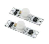 Infrared Motion Detector, 2pcs PIR Sensor Module 5-24V with Delay Function, Energy Efficient Human Presence Sensor for DIY Security Light Automation