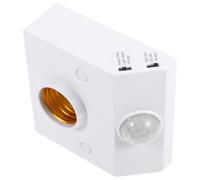 Infrared Motion Sensor Adjustable Lamp Holder Light Socket E27 | Ac85-265v, ABS Zinc Alloy Build, White Finish, No Wall Needed for Hallway Safety