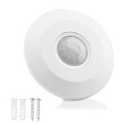 Infrared Motion Sensor Lights Indoor PIR Sensor Ceiling Surface Mounted Recessed Infrared Motion Detector LED Light Suitable Programmable Range max. 6m /360° 2000/1000W IP20 4-Wire White