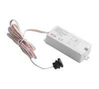 Infrared Motion Sensor Switch for Cabinet Lights, Touchless Door Control Switch 220-240V 5A, Auto On/Off Within 5cm Range, White ABS Body with 1.5m Cable for Kitchen Wardrobe