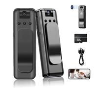 Infrared Night Vision Portable Recorder, Body Cam, 1080p Portable Video Recorder With 180° Rotatable Lens And Wifi, Noise Reduction Camera Clip On For Sport/Delivery/Travel/Law Enforcement(Wifi+32g)